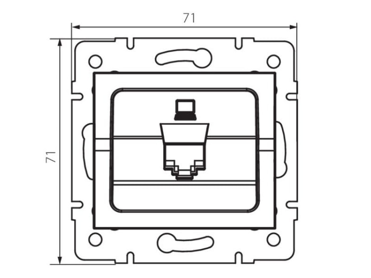 Gniazdo komputerowe pojedyncze (RJ45Cat 6 Jack) LOGI 02-1400-002 bi białe Kanlux 25109