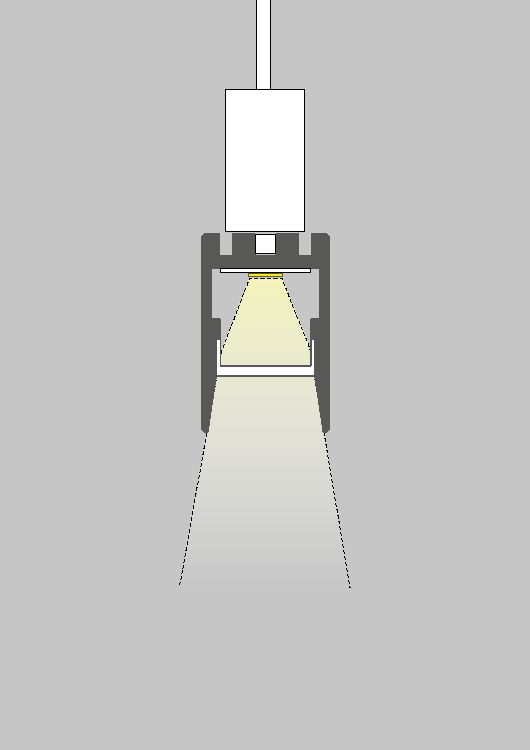 Profil LED PDS-ZMG czarny anodowany klosz transparentny typu HS; odcinki: 1m, 2m, 3m KLUŚ