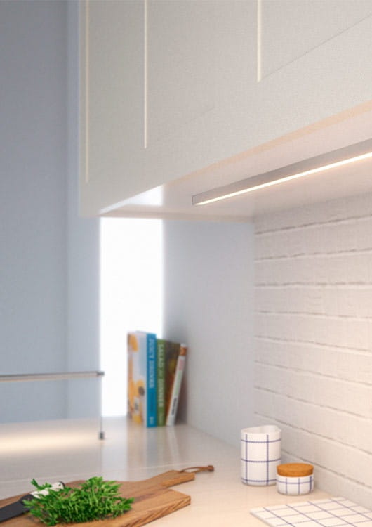 Profil LED PDS-H anodowany osłona mleczna długości: 1m, 2m, 3m KLUŚ