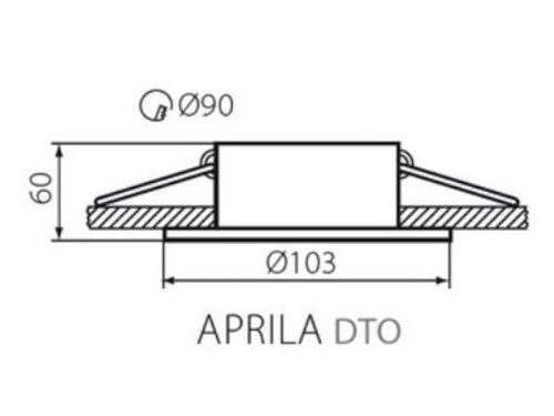 Pierścień ozdobny ruchomy do wbudowania APRILA okrągły KANLUX