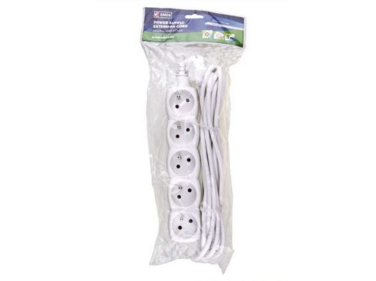 Przedłużacz 5G 5M biały