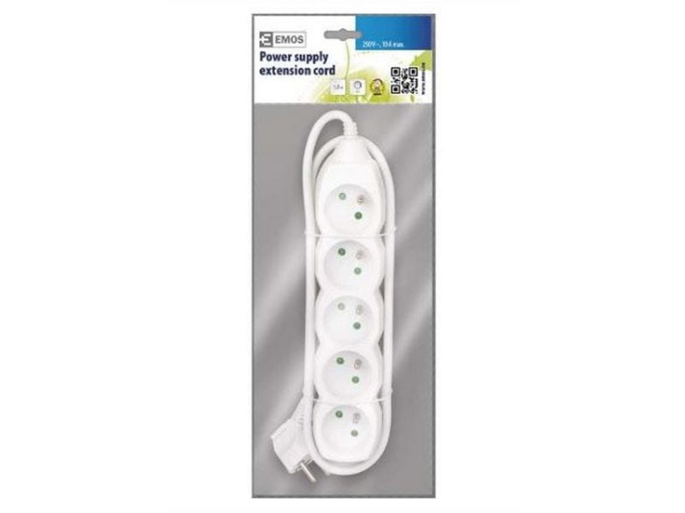 Przedłużacz 5G 1,5M biały