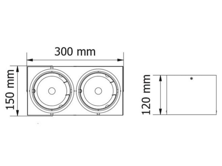 Sufitowa oprawa natynkowa PIREO-N2-00 biała