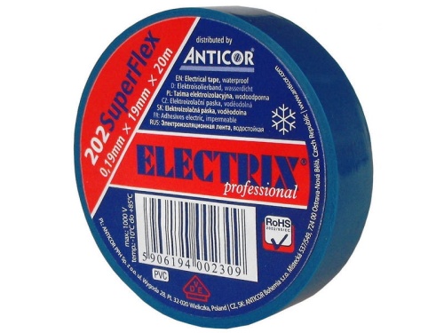 Taśma elektroizolacyjna 19mm x 20m Super Flex niebieska