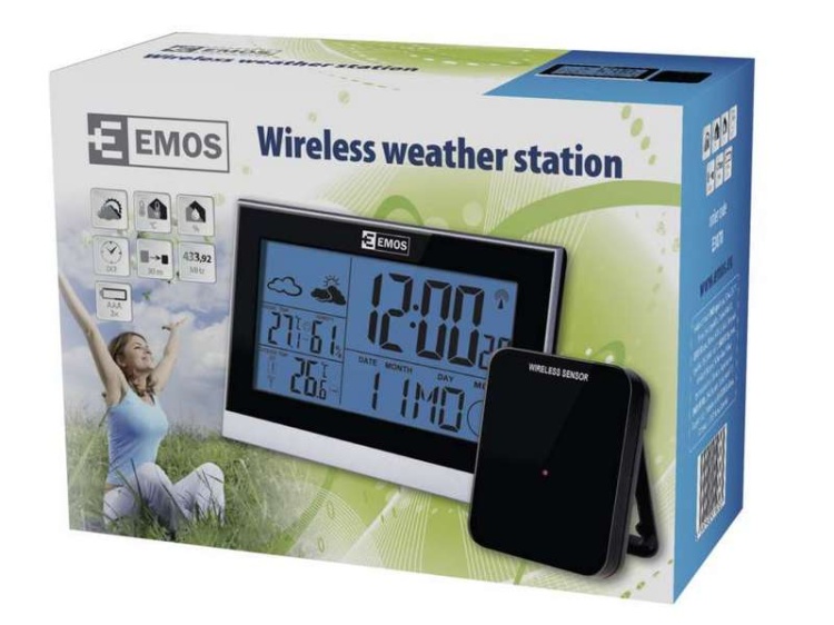 Widok opakowania stacji meteo Emos E3070.