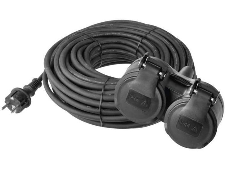 Przedłużacz ogrodowy P0601 2- gniazda 3x1 10m Emos