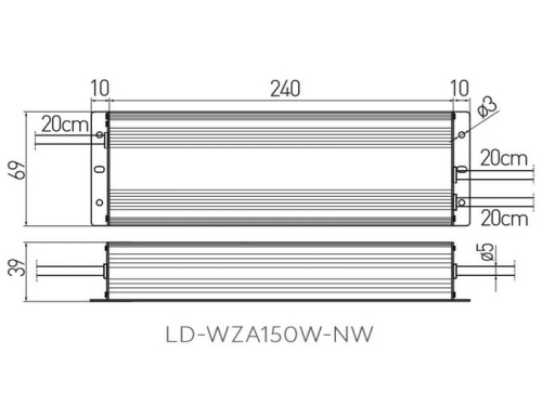 Zasilacz LED WZA 150W 12V IP67 GTV