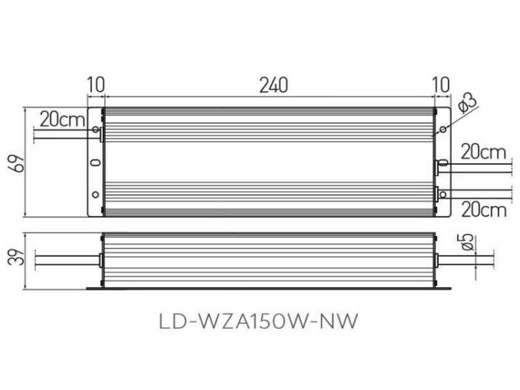 Zasilacz LED WZA 150W 12V IP67 GTV