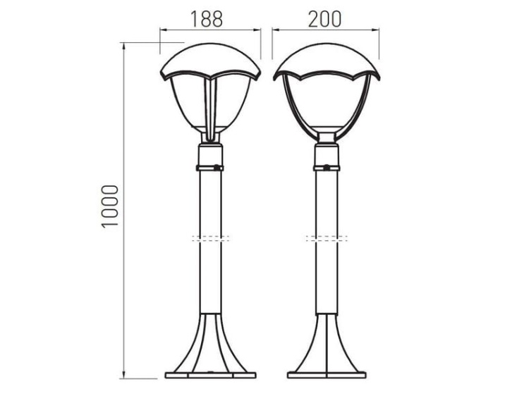 Oprawa ogrodowa GRANDE-P E27 IP54 OS-GRA00P-00 GTV