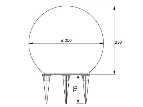Lampa ogrodowa MARMO 25cm E27 IP65 OS-MARMO25-00 GTV