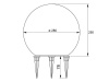 Lampa ogrodowa MARMO 28cm E27 IP65 OS-MARMO28-00 GTV