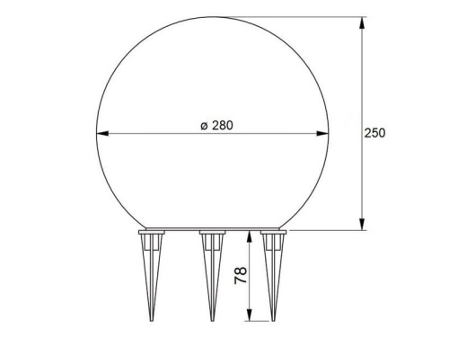 Lampa ogrodowa MARMO 28cm E27 IP65 OS-MARMO28-00 GTV