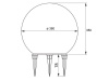 Lampa ogrodowa MARMO 38cm E27 IP65 OS-MARMO38-00 GTV