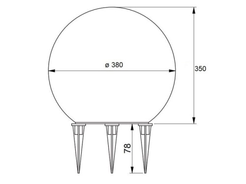 Lampa ogrodowa MARMO 38cm E27 IP65 OS-MARMO38-00 GTV