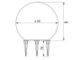 Lampa ogrodowa MARMO 38cm E27 IP65 OS-MARMO38-00 GTV