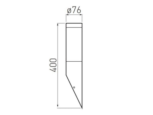 Kinkiet ogrodowy skośny MILAN-U E27 IP54 OS-MILA00U-00 GTV