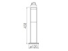 Lampa ogrodowa MILA-P 45cm E27 IP54 OS-MILA45P-00 GTV