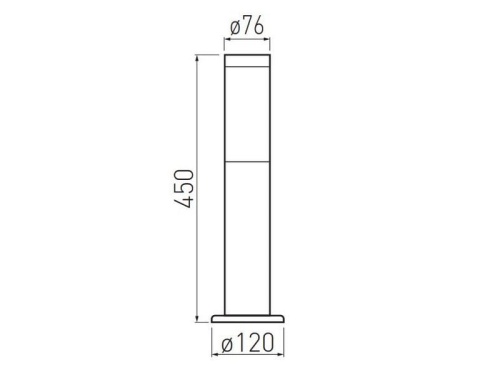 Lampa ogrodowa MILA-P 45cm E27 IP54 OS-MILA45P-00 GTV