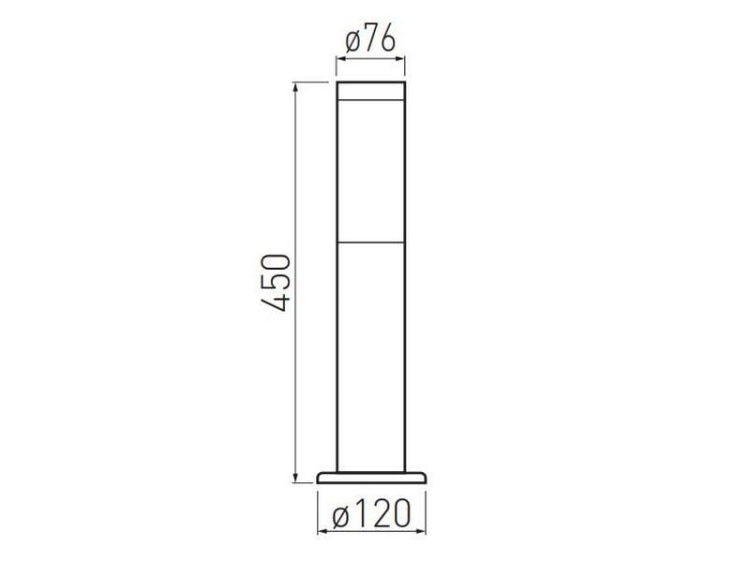 Lampa ogrodowa MILA-P 45cm E27 IP54 OS-MILA45P-00 GTV