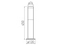 Lampa ogrodowa MILA-P 45cm E27 IP54 OS-MILA45P-00 GTV