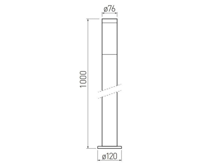 Lampa ogrodowa MILAN-P 100cm E27 IP54 OS-MILA10P-00 GTV