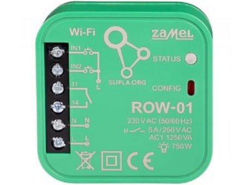 ROW-01 STEROWNIK WI-FI DOPUSZKOWY 1-KANAŁOWY