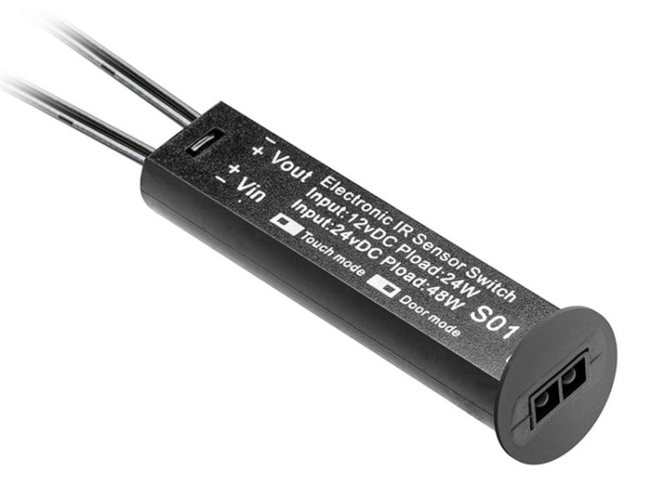 Włącznik bezdotykowy uniwersalny 3 w 1 12V DC ściemnialny czarny AE-WBCUNI-10DIM