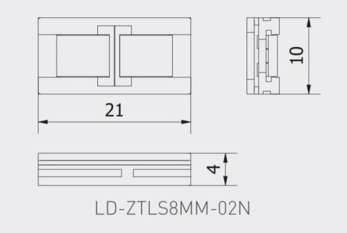 Złączka XC11 zamykana do taśm LED jednokolorowych o szerokości 8mm SLIM