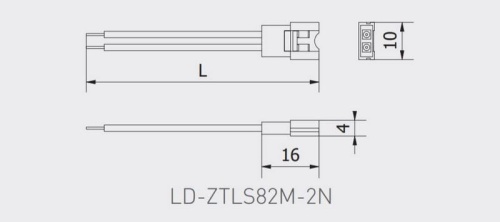 Łącznik jednostronny XC11 do taśm LED 8mm z przewodem 2m SLIM