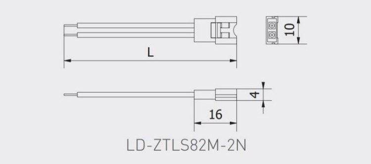 Łącznik jednostronny XC11 do taśm LED 8mm z przewodem 2m SLIM