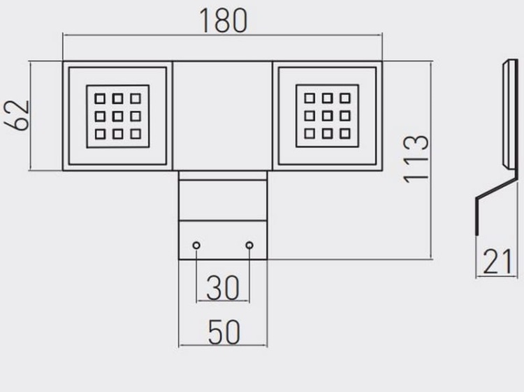 Oprawa LED CALDERON na wysięgniku 3,2W 6400K 270lm GTV