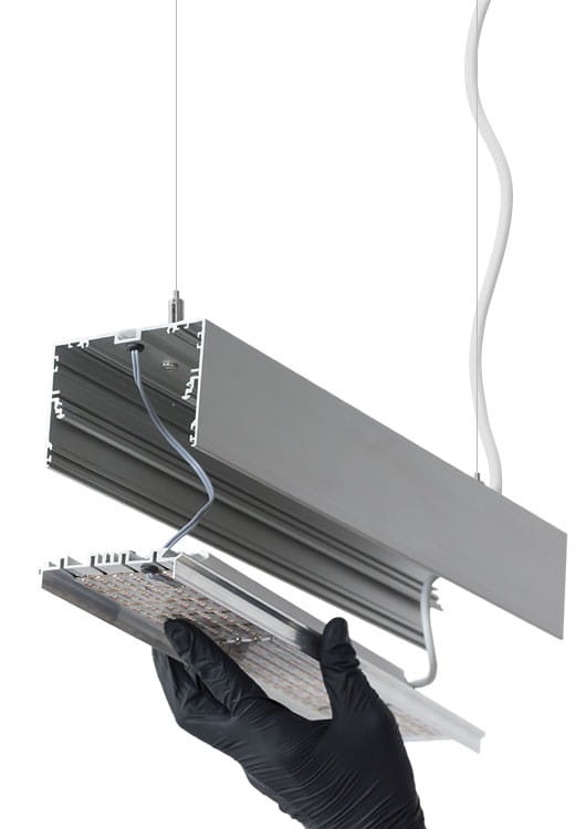 Profil MOD-100 srebrny anodowany odcinki: 1m, 2m, 3m