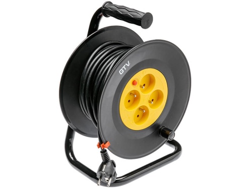 Przedłużacz bębnowy 4 gniazda 3x1 mm2 20m z wyłącznikiem termicznym GTV