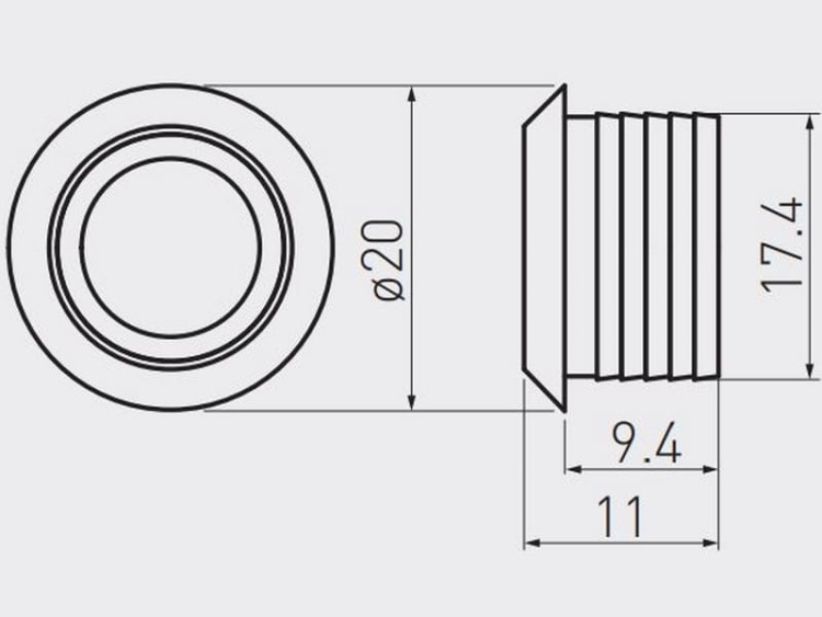Włącznik dotykowy ściemnialny 12V max 20W IP20 GTV