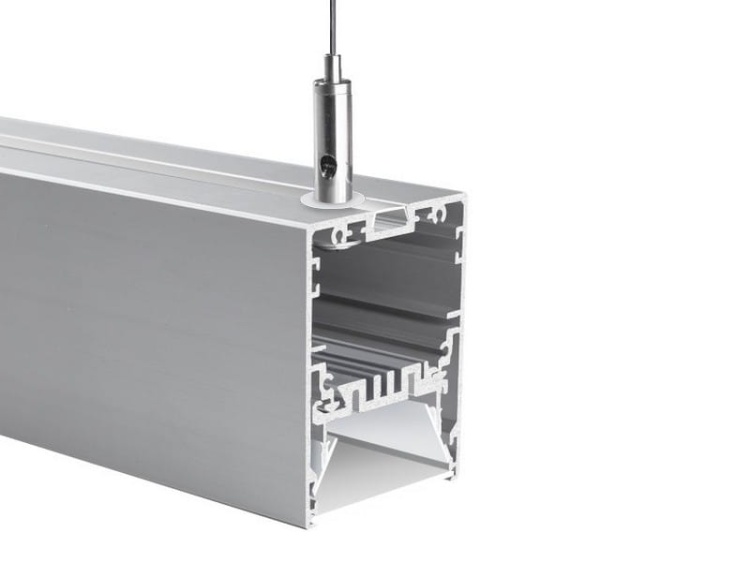 Profil MOD-50 srebrny anodowany odcinki: 1m, 2m, 3m