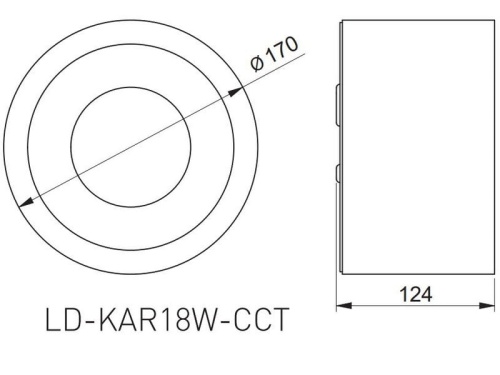 Oprawa natynkowaLED KARIS DOWNLIGHT 3 barwy światła 18W 1800lm GTV