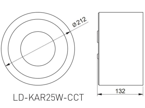 Oprawa natynkowa LED KARIS DOWNLIGHT 3 barwy światła 35W 2500lm GTV