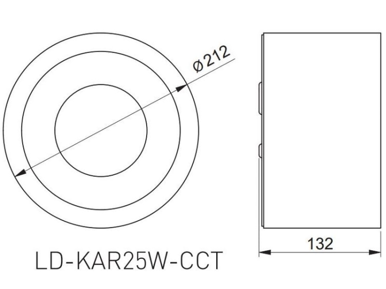 Oprawa natynkowa LED KARIS DOWNLIGHT 3 barwy światła 35W 2500lm GTV