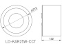 Oprawa natynkowa LED KARIS DOWNLIGHT 3 barwy światła 35W 2500lm GTV