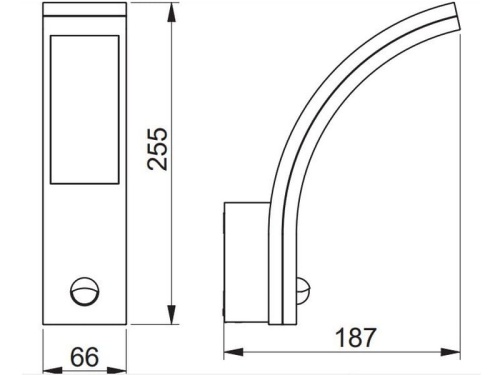 Oprawa elewacyjna PARIS biała 10W 900lm IP54 120° GTV