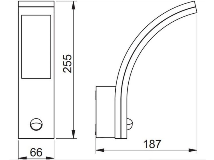 Oprawa elewacyjna PARIS biała 10W 900lm IP54 120° GTV