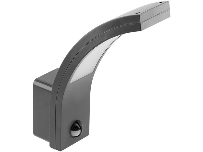 Oprawa elewacyjna PARIS czarna 10W czujnik ruchu 900lm IP54 120° GTV