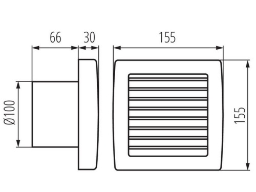 Wentylator kanałowy TWISTER AOL biały 100mm KANLUX 70926