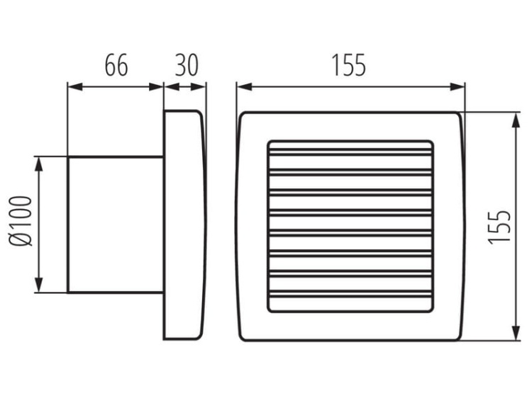 Wentylator kanałowy TWISTER AOL100mm biały z wyłącznikiem czasowym KANLUX 70953