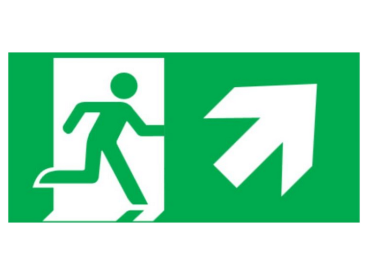 Piktogram do oprawy ewakuacyjnej ORION 9982/OR2 SCHODY W PRAWO W GÓRĘ