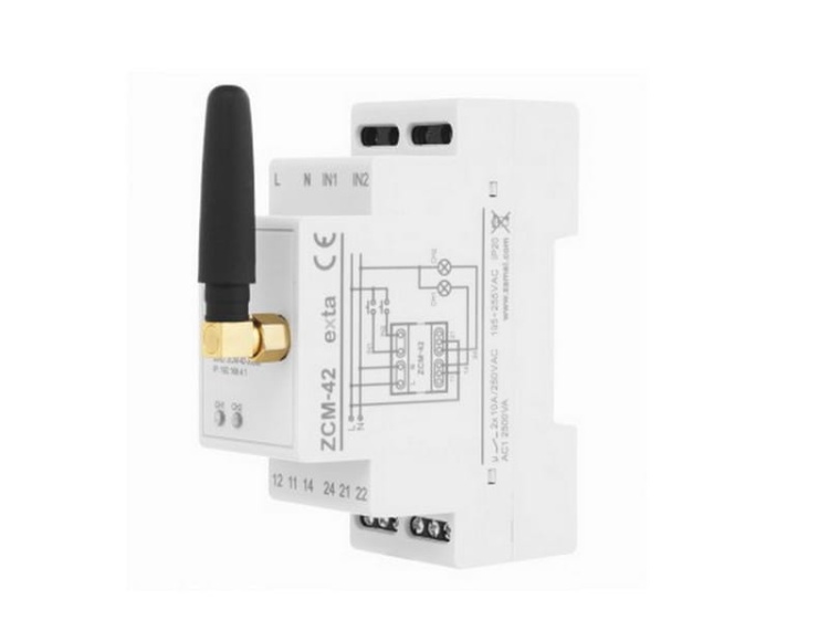 ZCM-42 programator czasowy WiFi 2xNO/NC 16A (inrush 111A/20ms) 230V AC