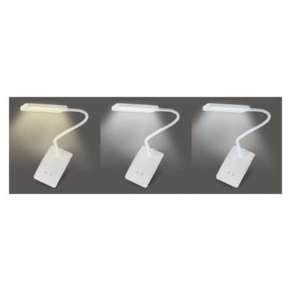 Lampa biurkowa LED EDDY 6W 3000K/4500K/6800K 360lm biała EMOS Z7599W