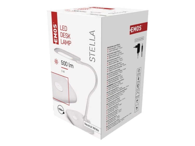 Lampa biurkowa LED STELLA 5W 4000K 500lm biała EMOS Z7602W