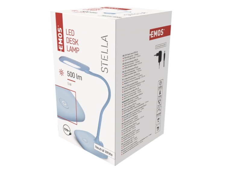 Lampa biurkowa LED STELLA 5W 4000K 500lm niebieska EMOS Z7602BL