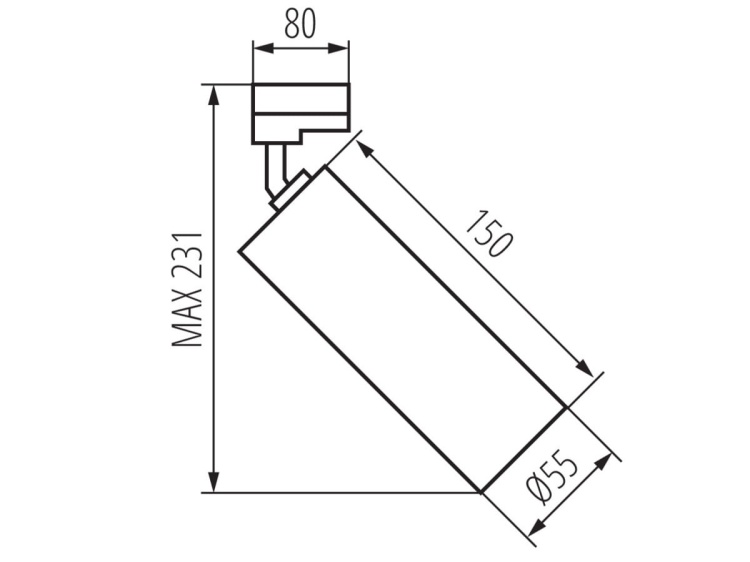 ACORD ATL2 biały Kanlux wymiary